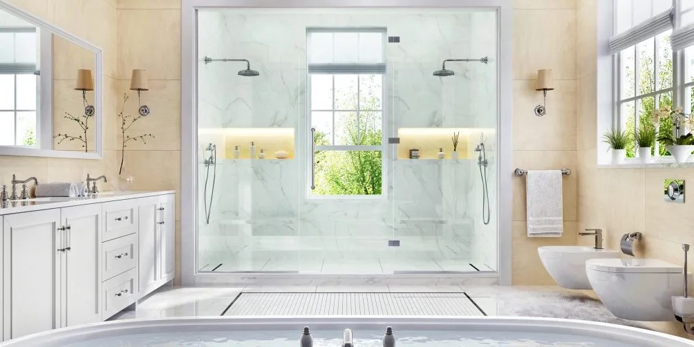 Elevate Your Bath Luxury Custom Shower Glass Panels for Homes