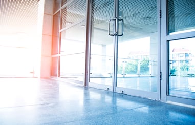 commercial glass entryway