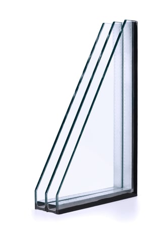 IGU unit in aluminum framing