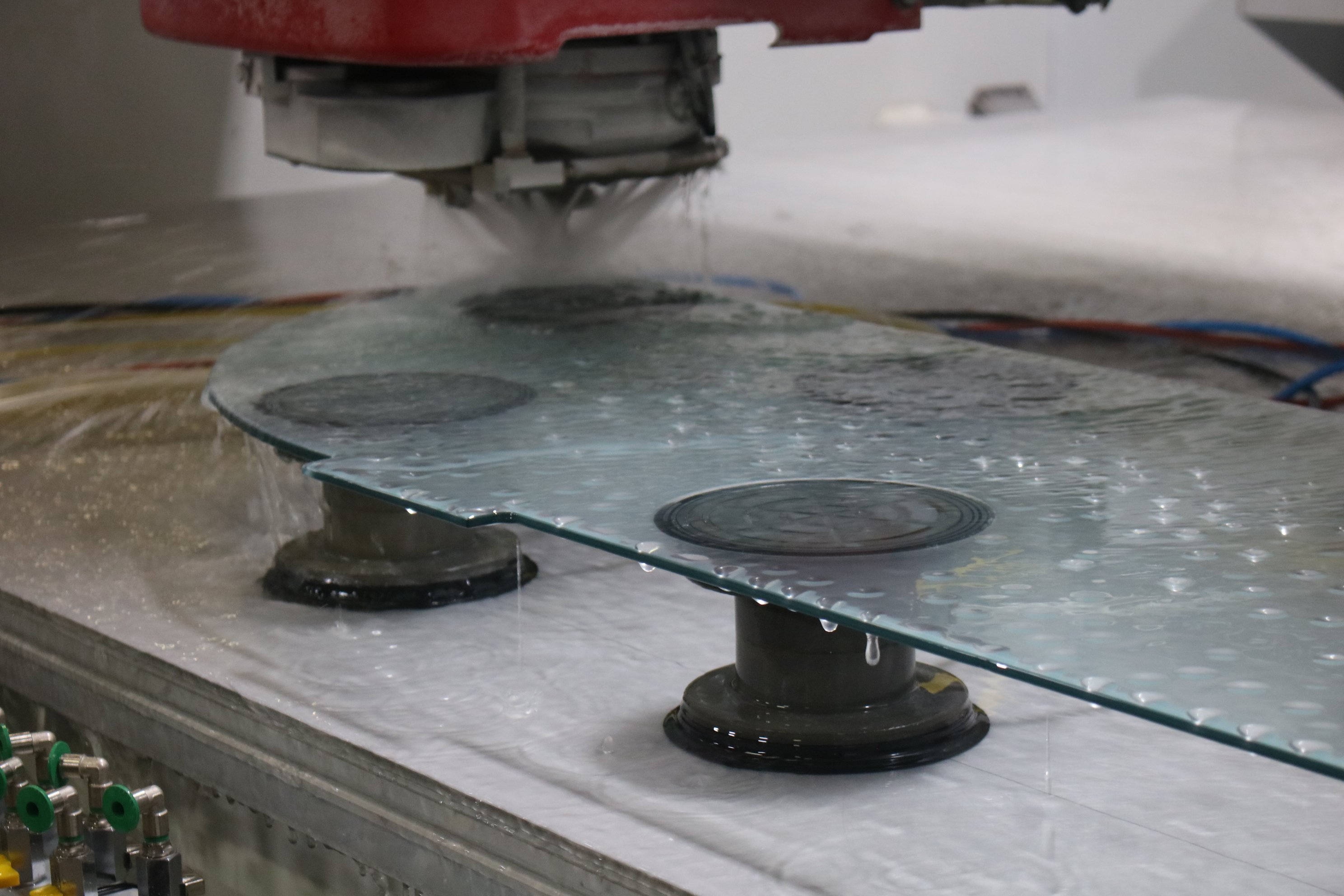 waterjet custom glass fabrication